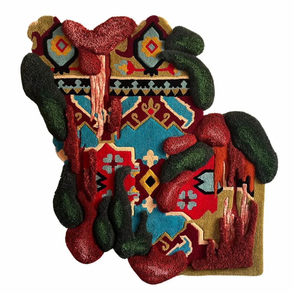 Contemporary carpets - Textile wall sculpture — Unique piece — Vernaculario II - ATELIER SAGRADO