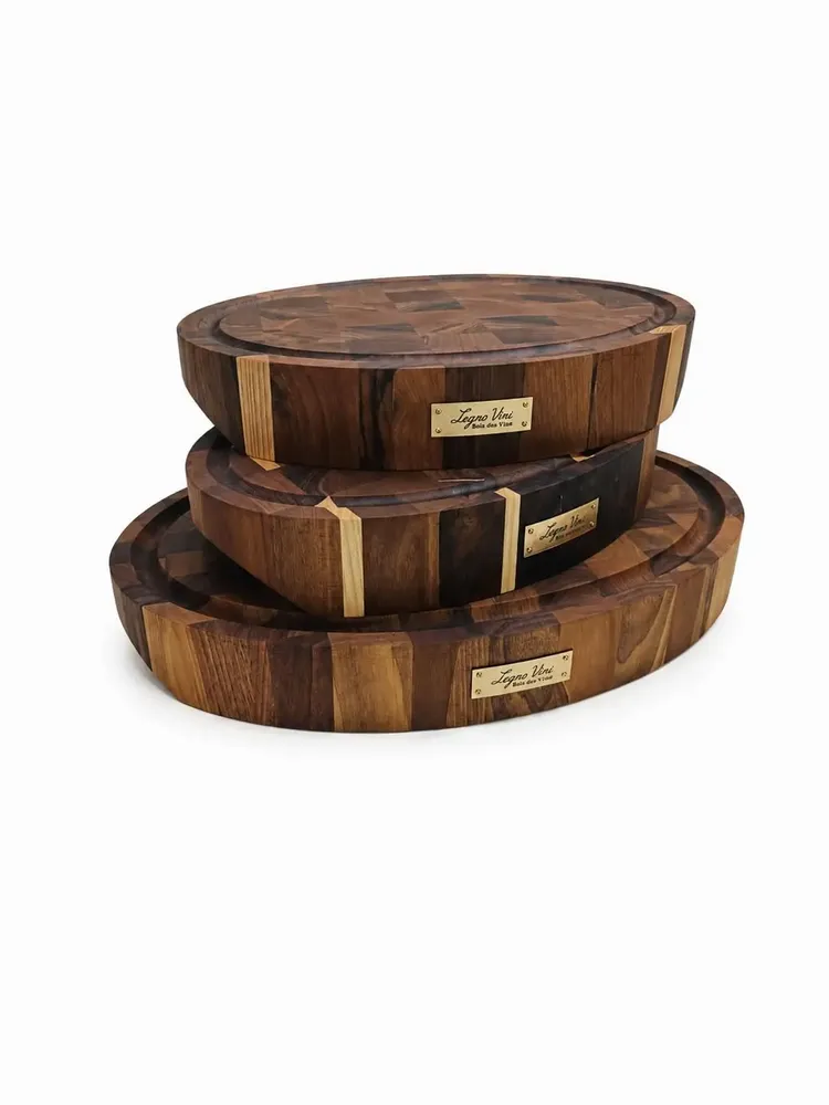 Objets de décoration - Billot de découpe en bois massif. Bois de bout - LEGNOVINI