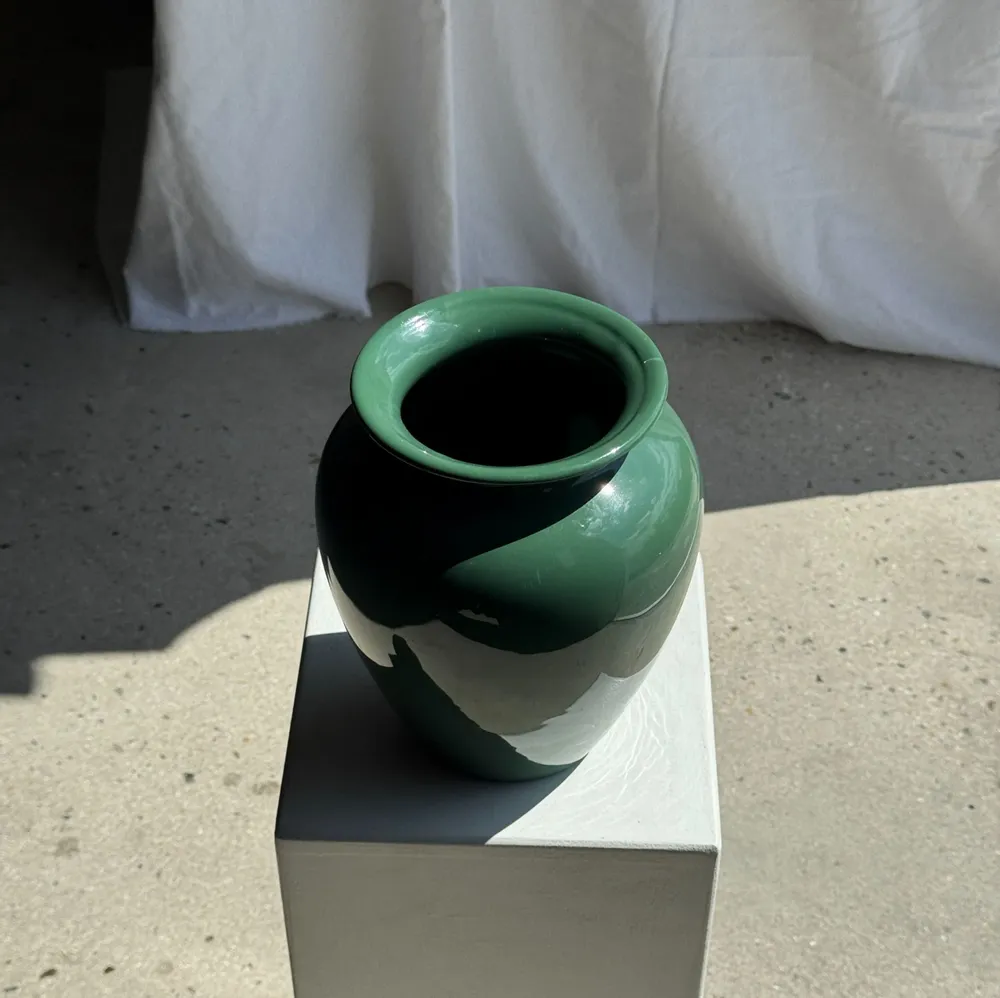 Decorative objects - Large deep sea green ceramic vase H26 D22 - OFFICE OBJETS