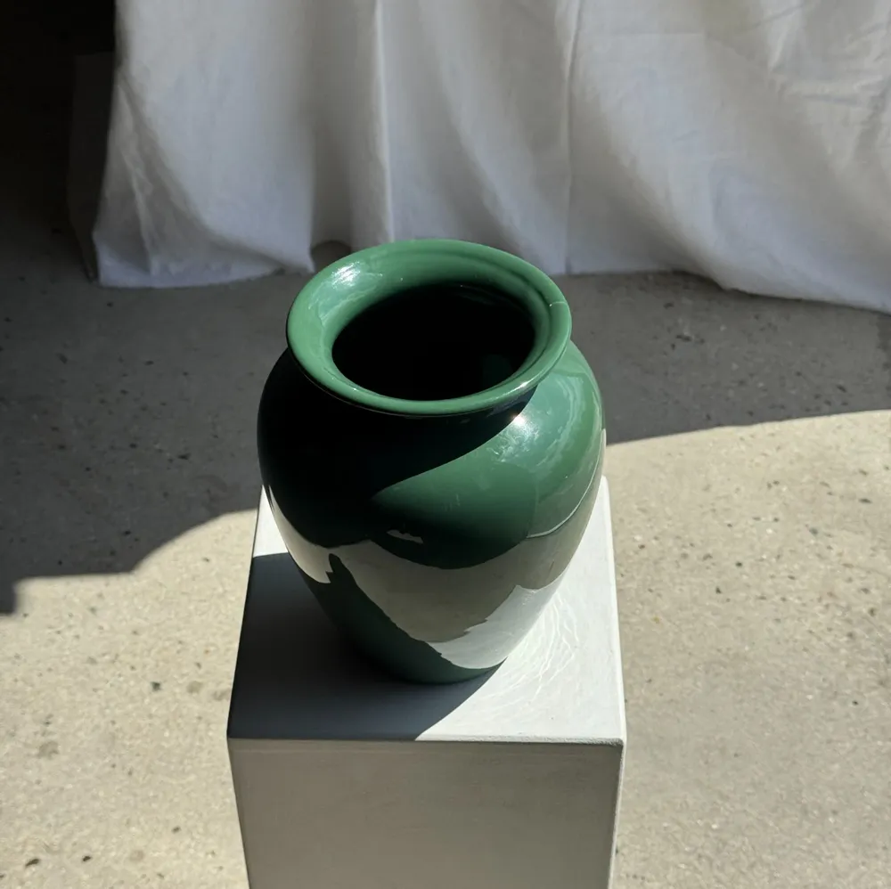 Decorative objects - Large deep sea green ceramic vase H26 D22 - OFFICE OBJETS