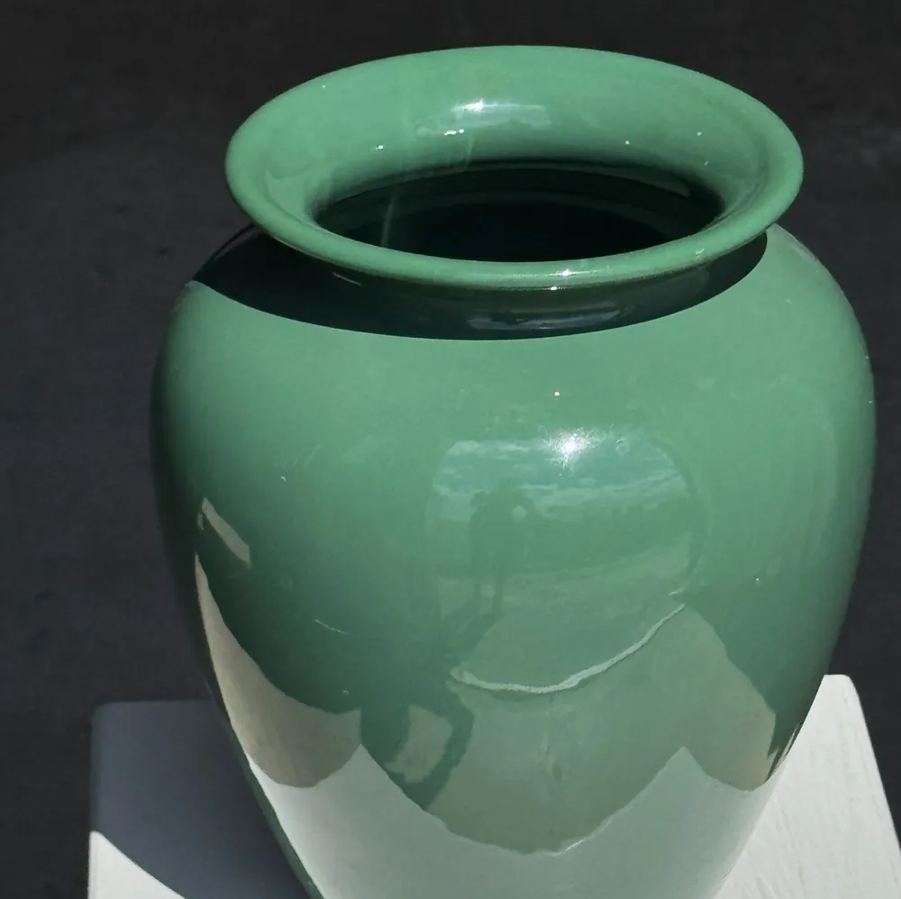 Decorative objects - Large deep sea green ceramic vase H26 D22 - OFFICE OBJETS