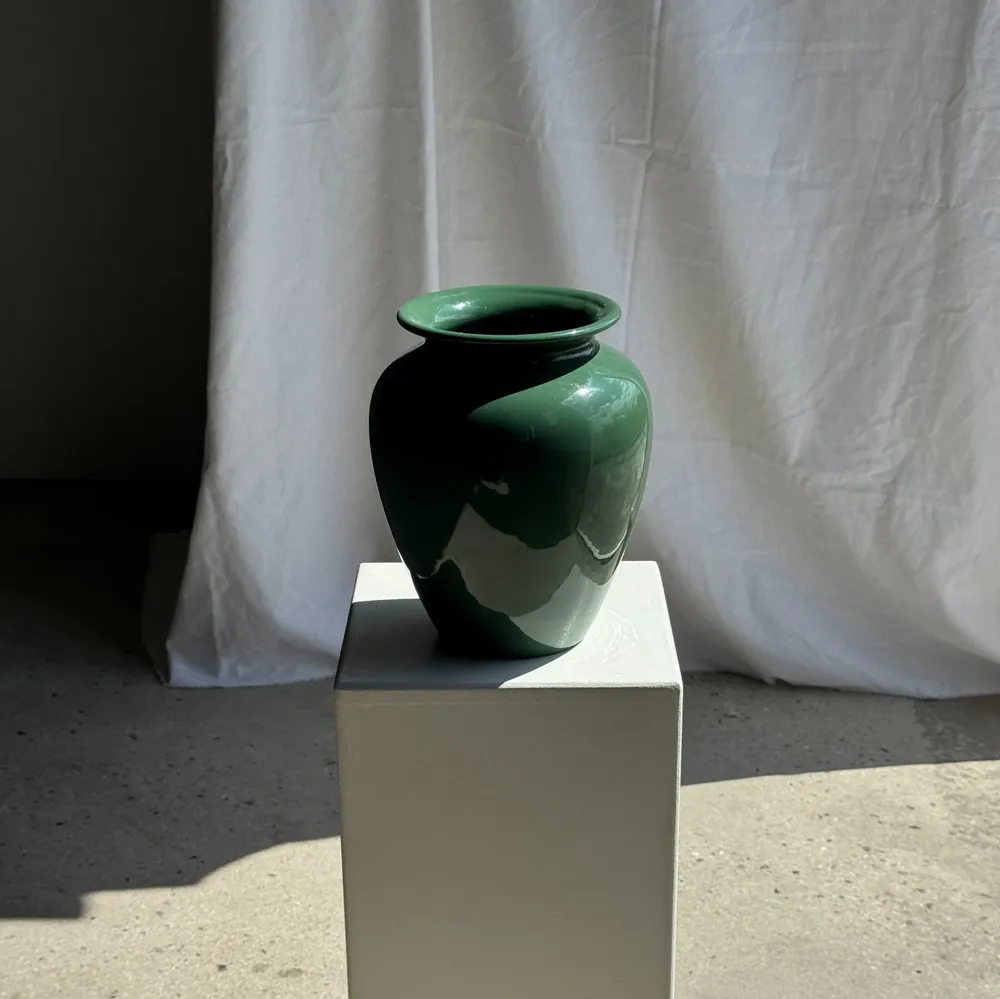 Decorative objects - Large deep sea green ceramic vase H26 D22 - OFFICE OBJETS