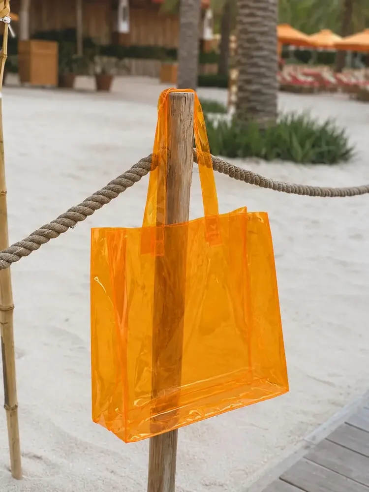 Bags and totes - Reusable PVC bag — Rio Orange (40×14×40cm) - MOONPACK