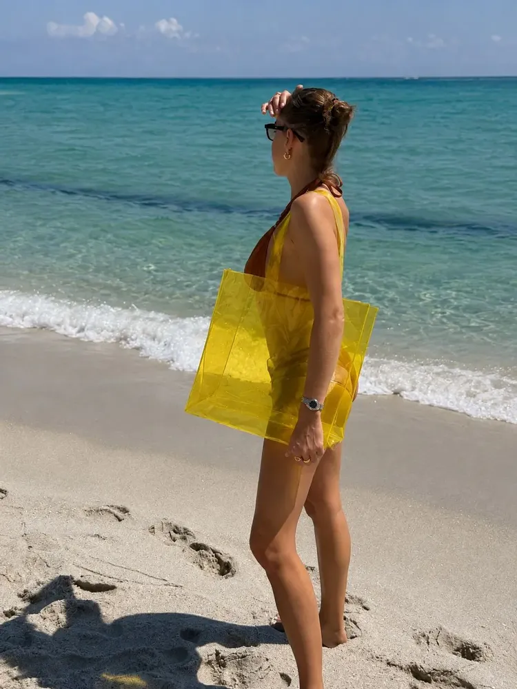 Bags and totes - Reusable PVC bag — Rio Yellow (40×14×40cm) - MOONPACK