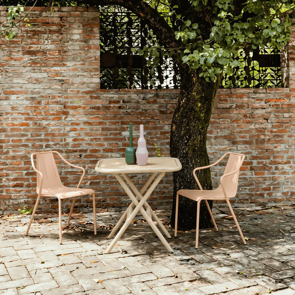 Coffee tables - Garda Folding Rattan Side Table - LO-FI HOUSE