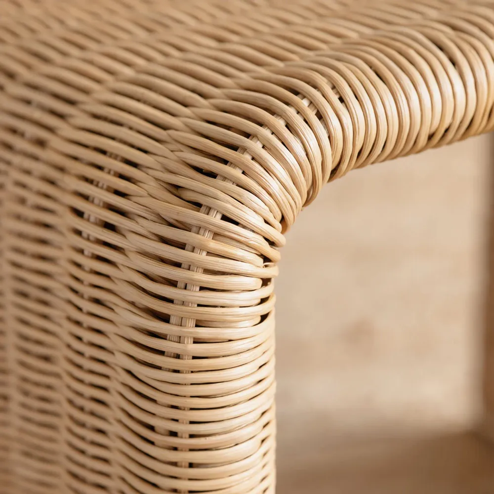 Coffee tables - Flax Natural Rattan Side Table / Stool - LO-FI HOUSE
