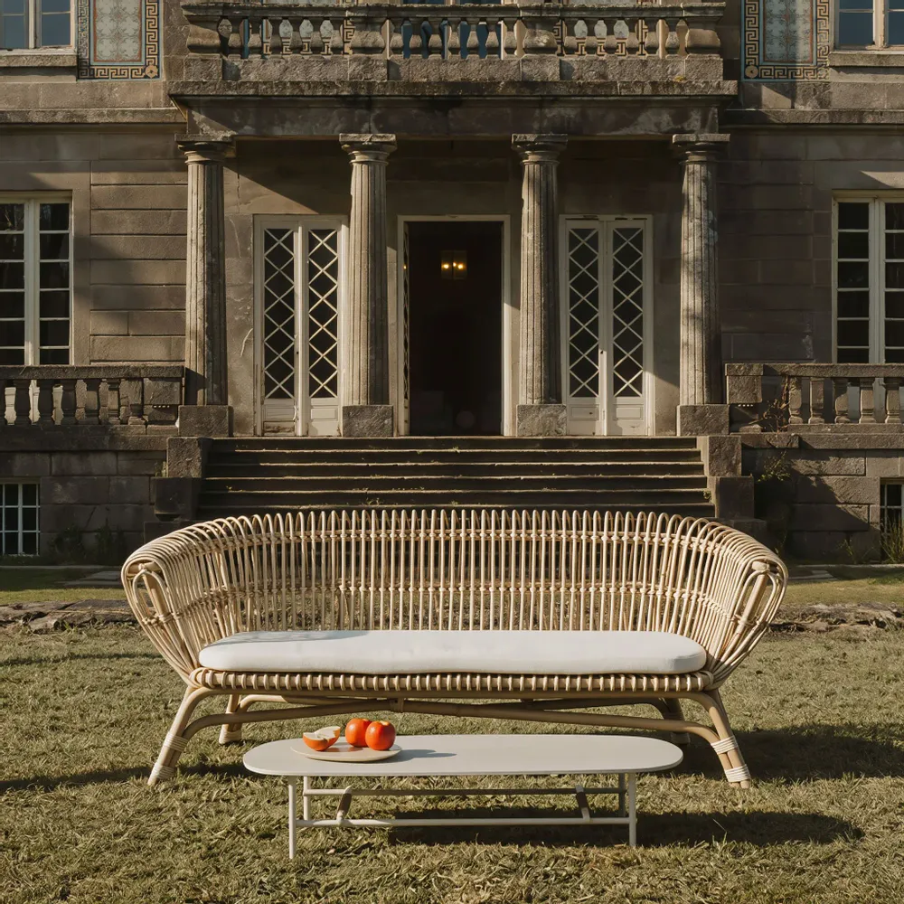 Chairs - Montreux Natural Rattan Lounge Chair - LO-FI HOUSE