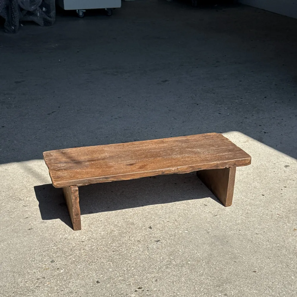 Stools - Small low bench in ancient teak from Indonesia H14 L50 - OFFICE OBJETS