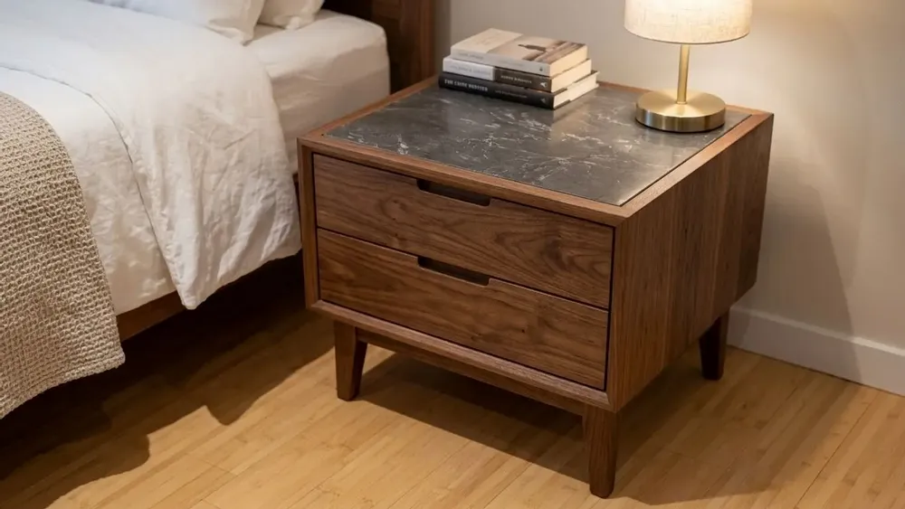 Other tables - Dark grey marble top — 450 × 450 mm - SAGIT