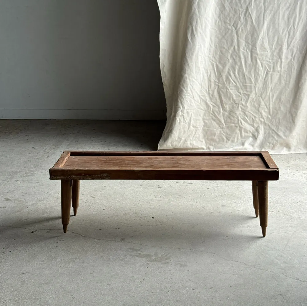 Coffee tables - Coffee table with tapered legs in upcycled antique teak H35 L104 - OFFICE OBJETS