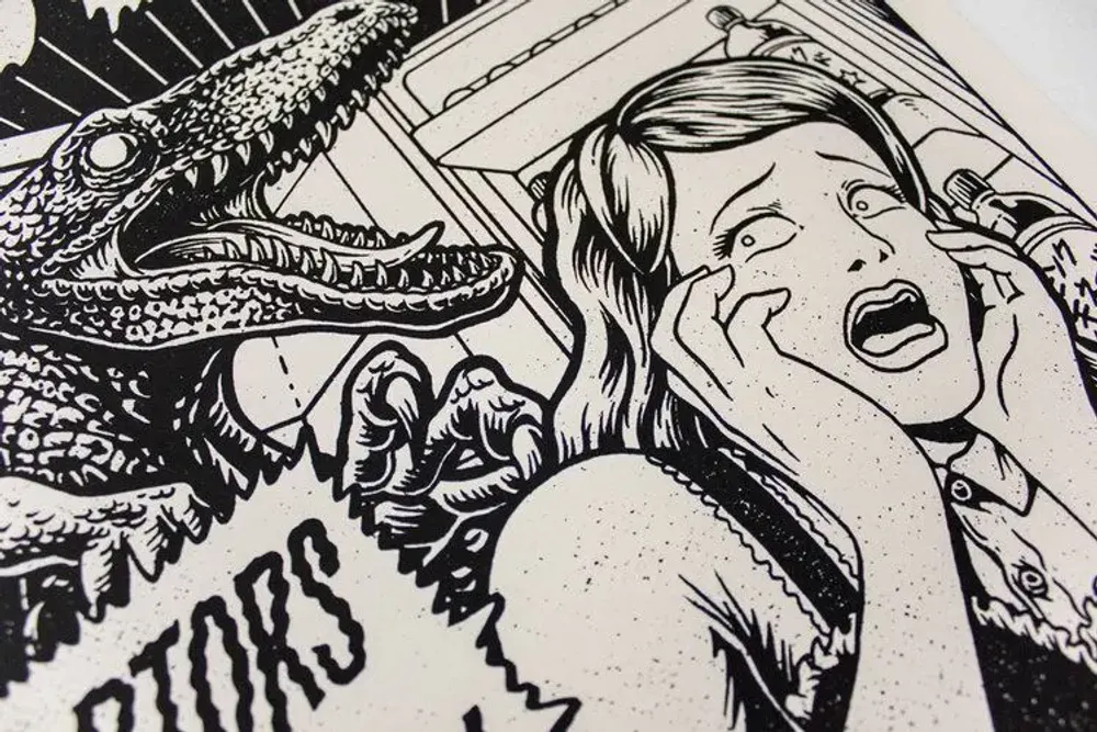 Poster - Print " Raptor” - Size 30 x 40 cm - YEAAAH! STUDIO