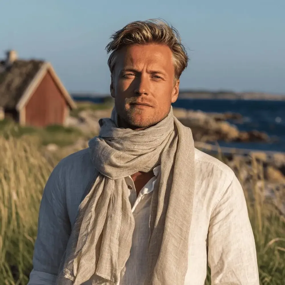 Scarves - Unisex Linen Scarf — 100% Natural Linen Unisex - 20 colors available - NORRAVILLA