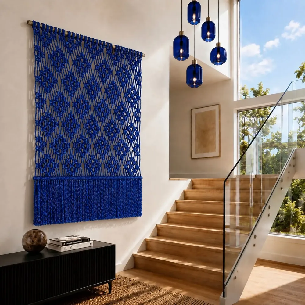 Tapisseries - Décoration Murale Textile - Couleur Bleu Électrique - NŒULUXE
