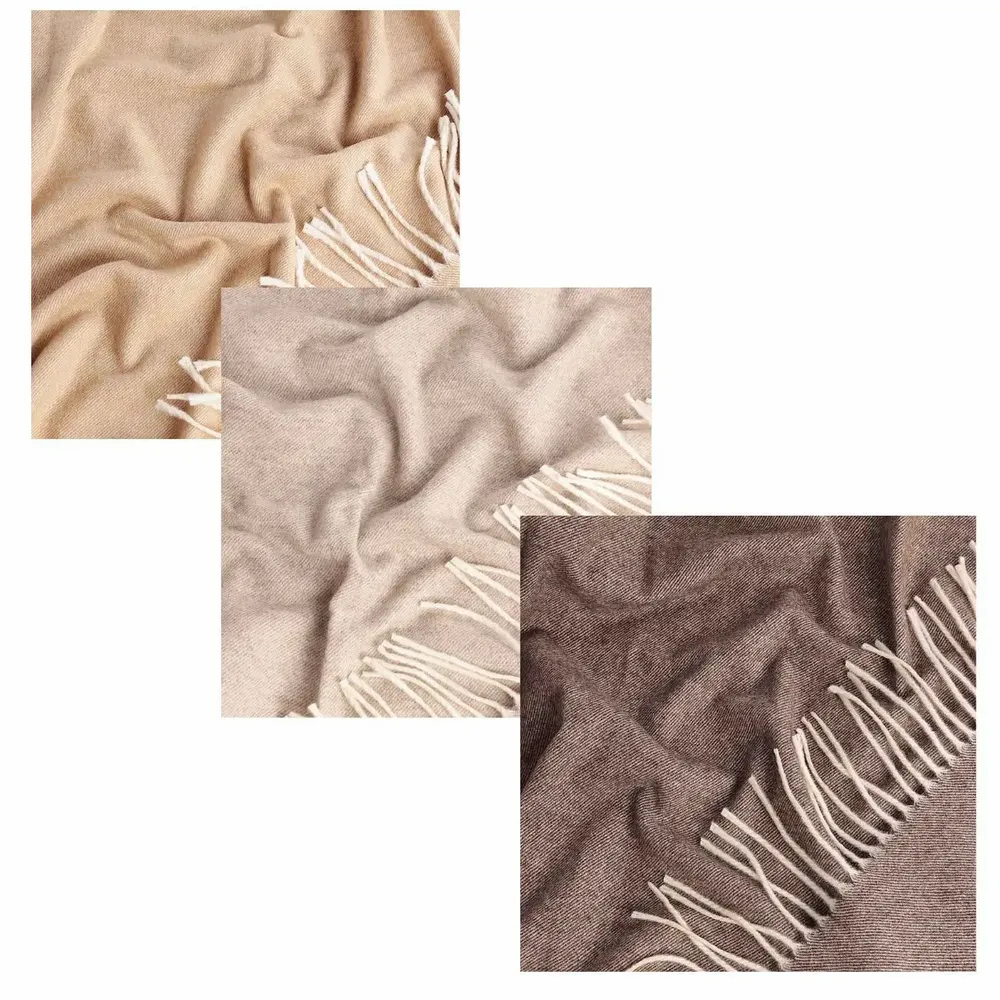 Throw blankets - Australian Merino Wool Throw Steppe - LANAVITTA