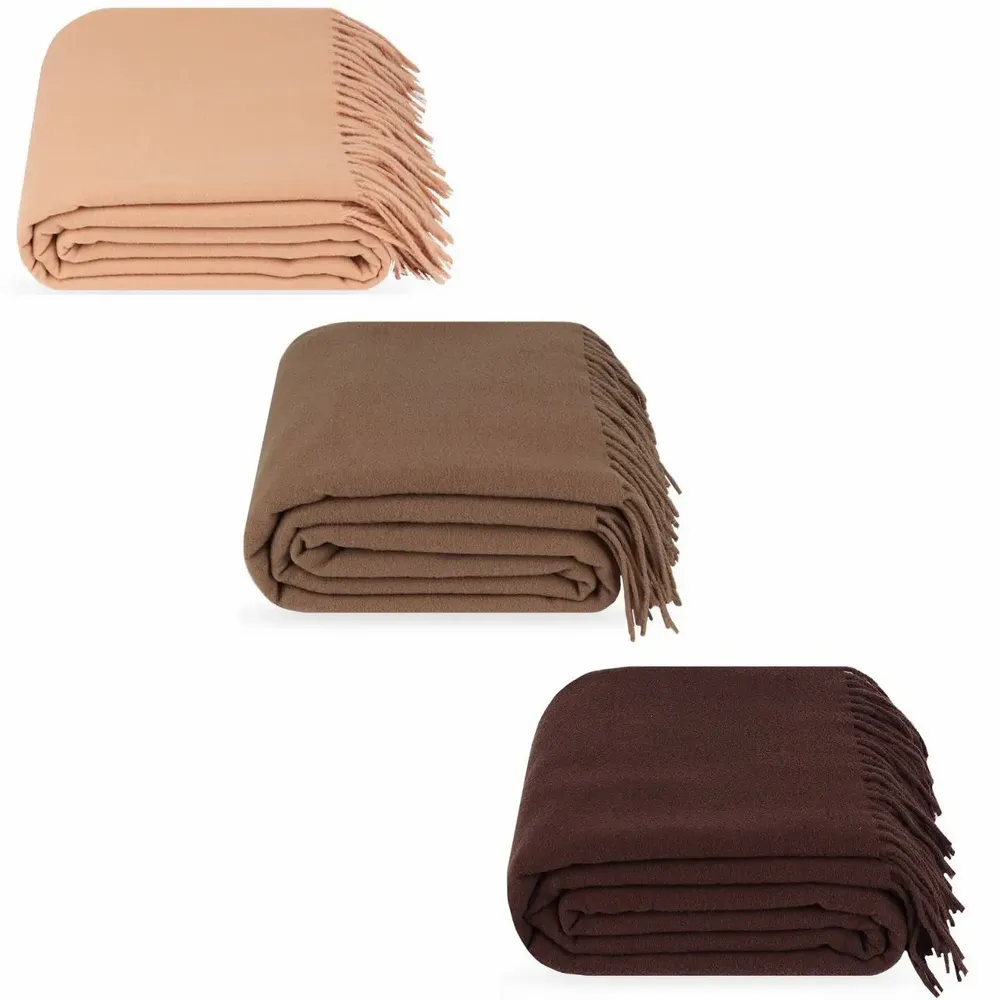 Throw blankets - Australian Merino Wool Throw Leon - LANAVITTA