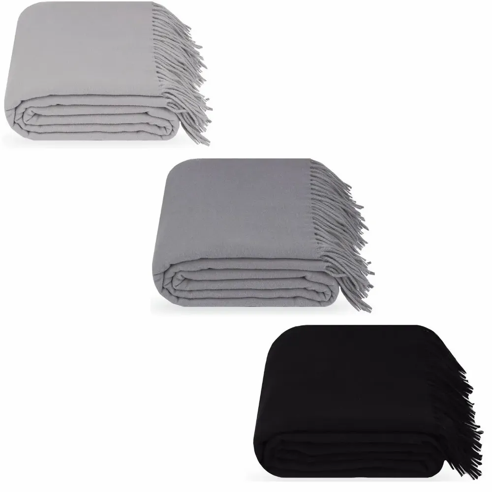 Throw blankets - Australian Merino Wool Throw Leon - LANAVITTA