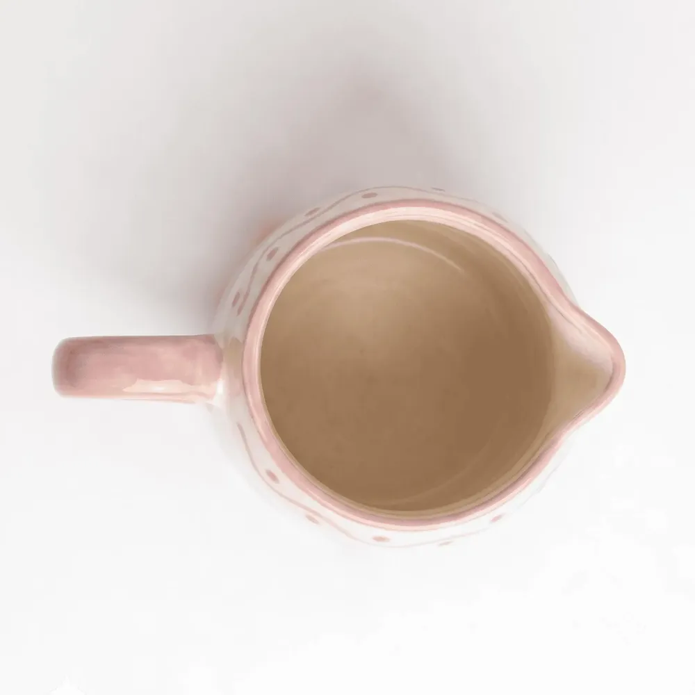 Ceramic - Floral Striped Pitcher | Hand-painted Ceramic | 6 Inch - CASA AMAROSA