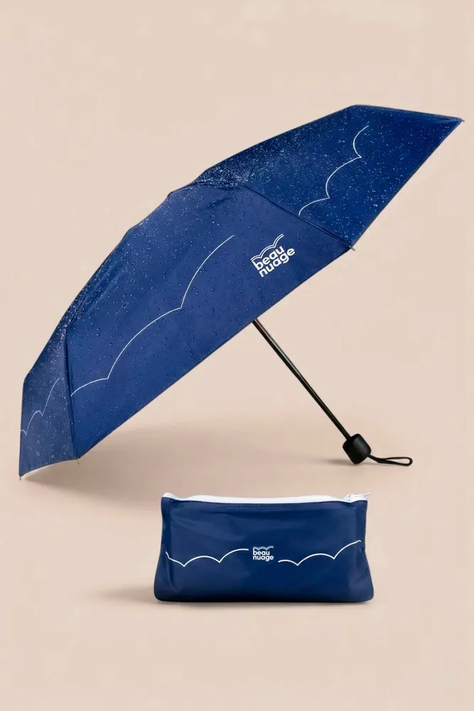 Petite maroquinerie - Le Mini, parapluie éco-responsable et sa housse absorbante brevetée - BEAU NUAGE