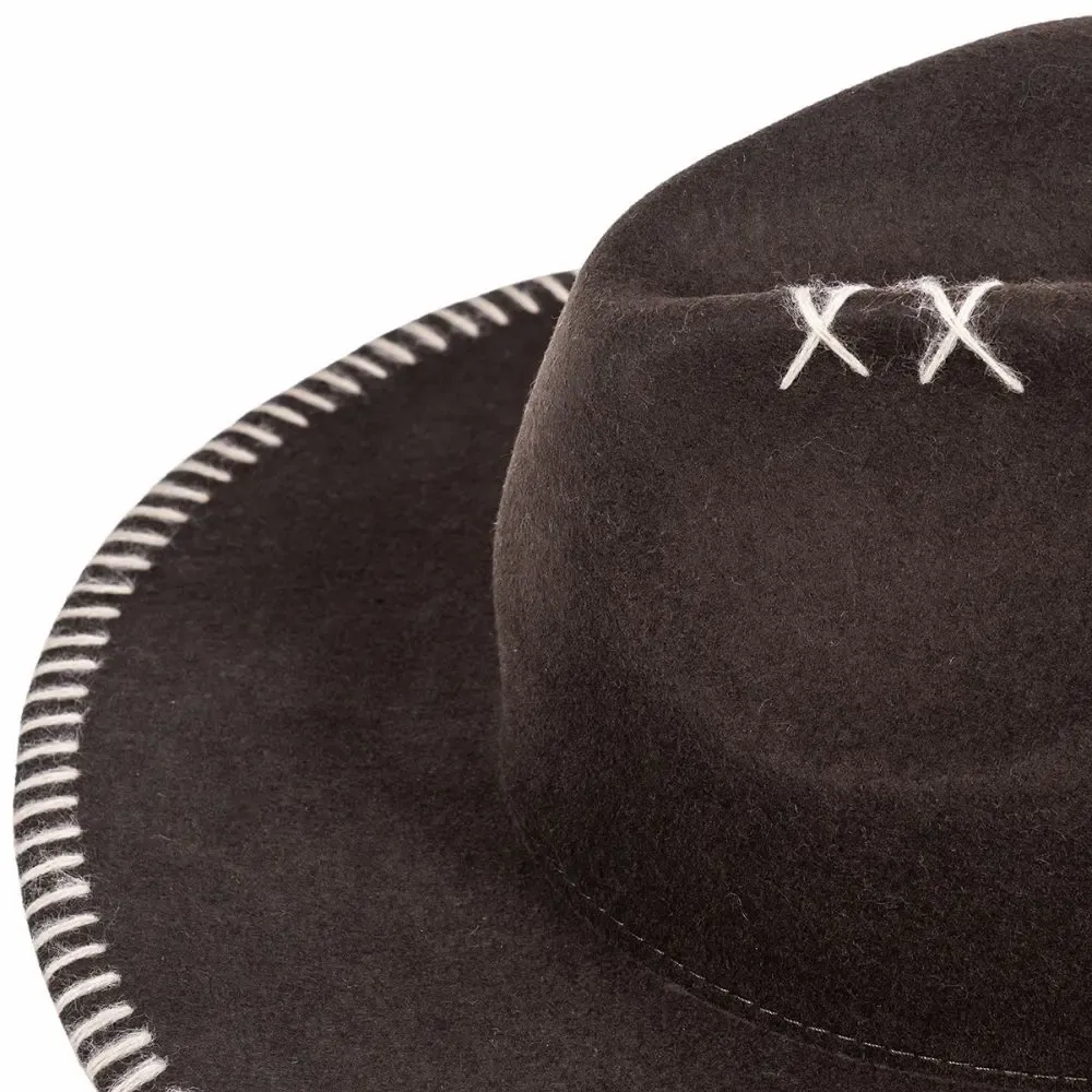 Hats - CROCHET wide brim felt hat - TRAVAUX EN COURS...