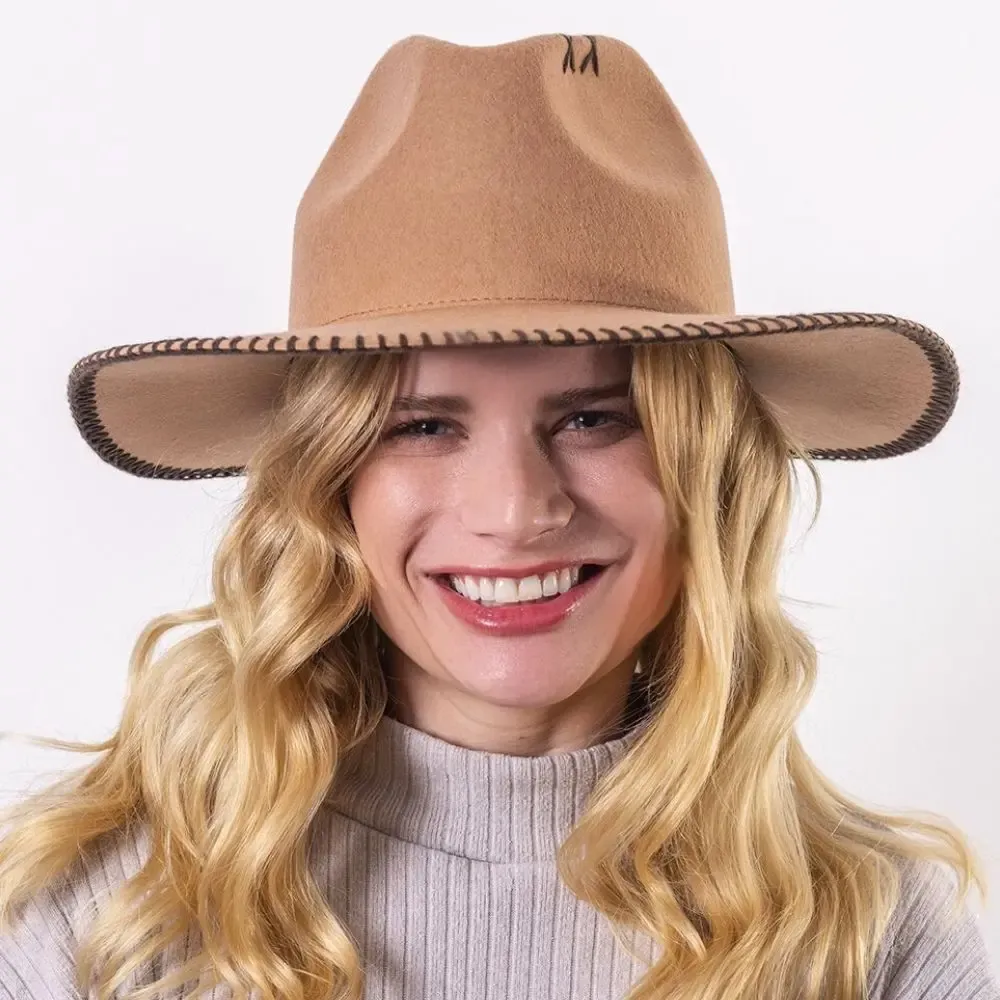 Hats - CROCHET wide brim felt hat - TRAVAUX EN COURS...
