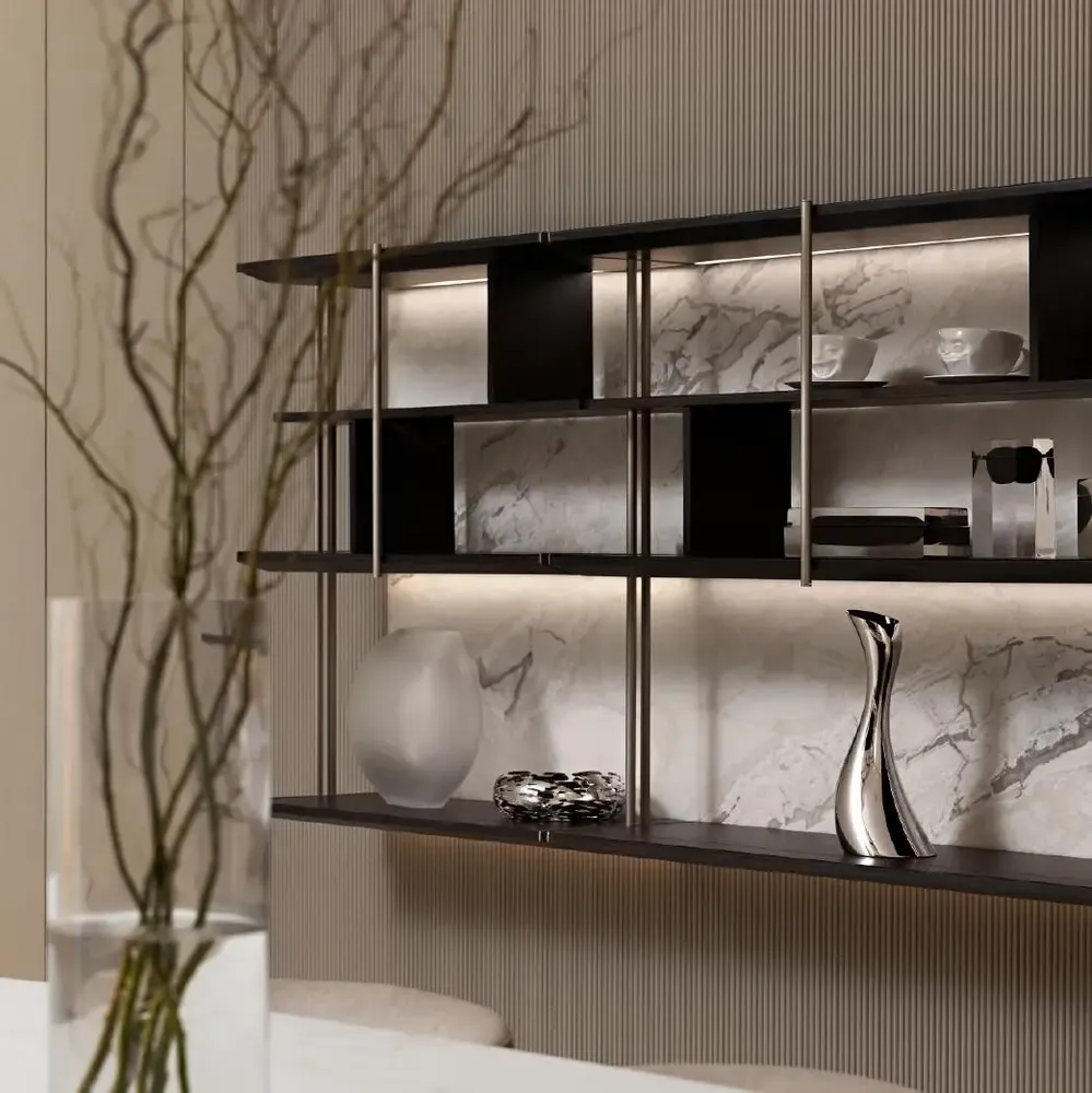 Shelves - FlutedRain Display Cabinet Series - M77