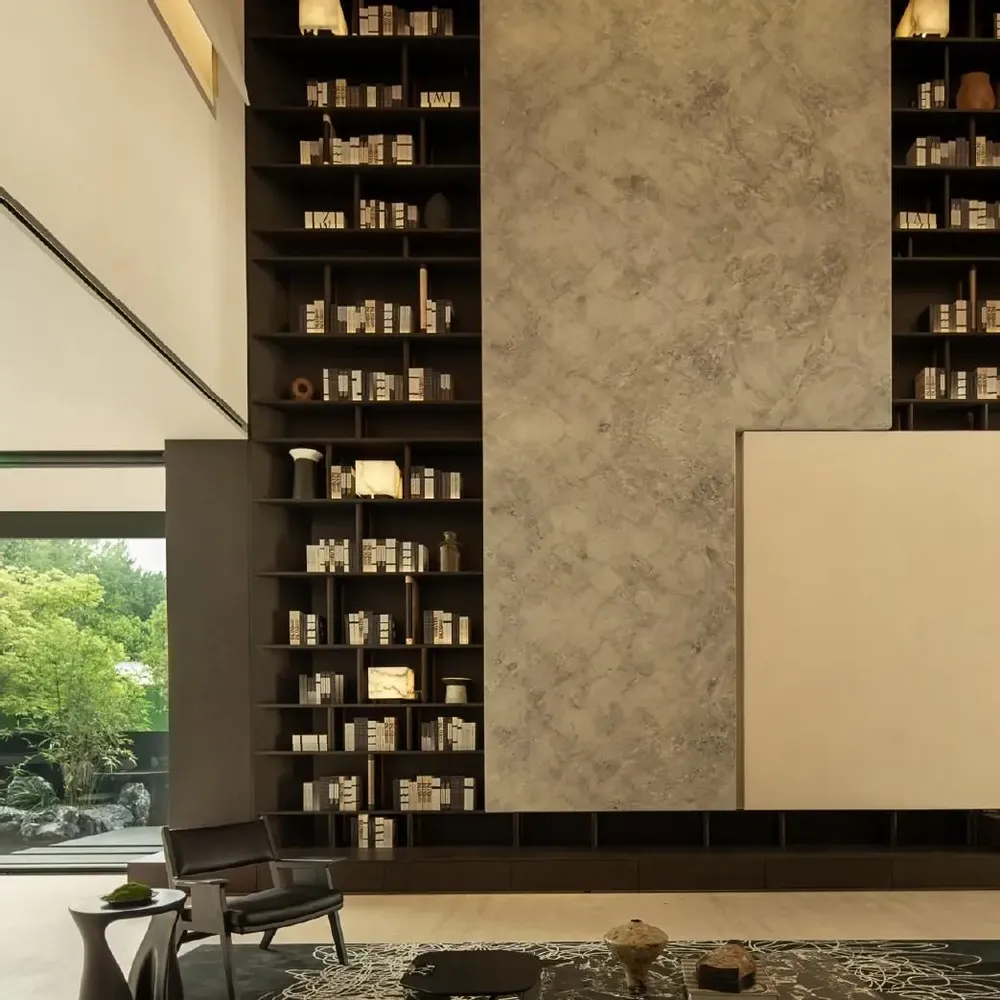 Bibliothèques - Bibliothèquevitrée pleine hauteur - M77