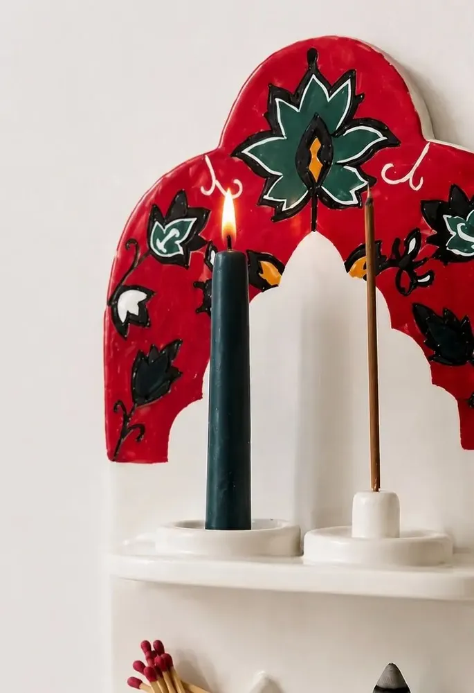 Decorative objects - Niloofar Blossom table candle holder and incense holder - DASTHAA