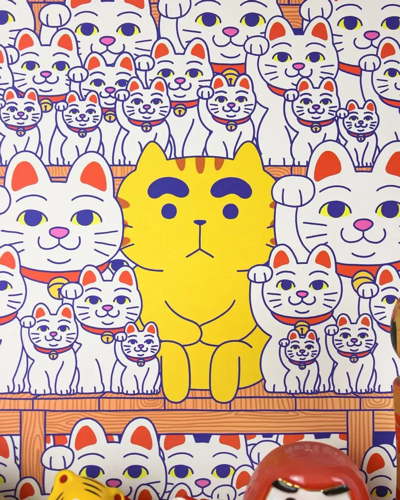 Affiches - Affiche "Maneki neko" - Format 30x40cm ou A4 - YEAAAH! STUDIO