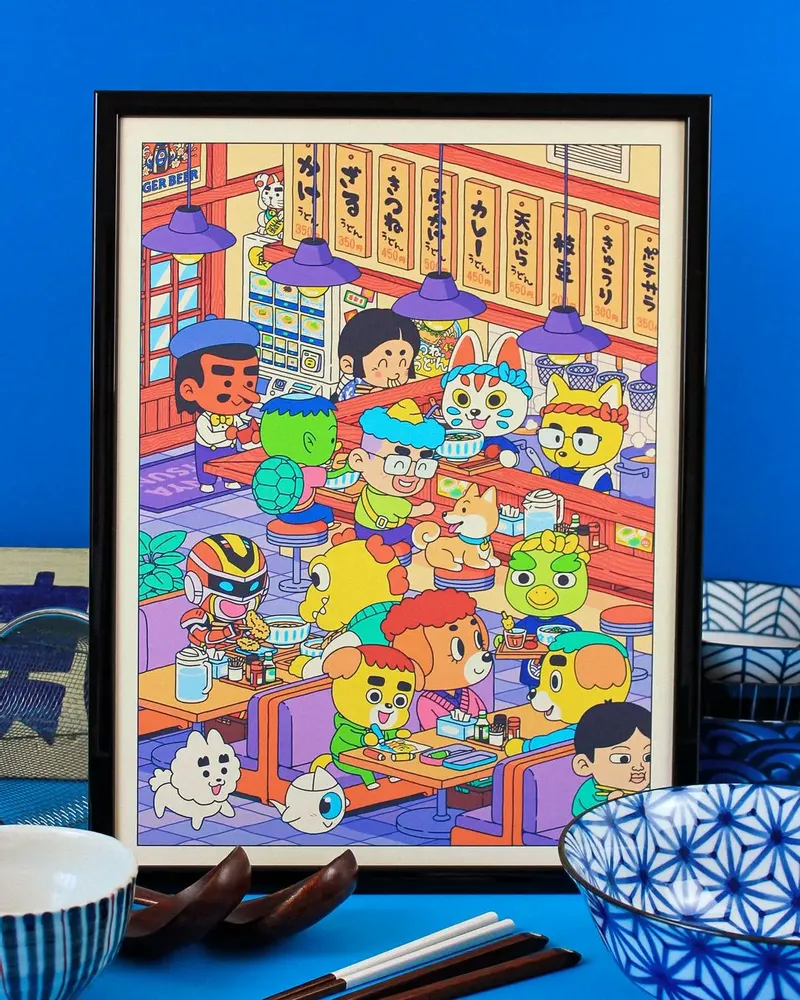 Affiches - Affiche "Udon-ya" - Format 30x40cm - YEAAAH! STUDIO