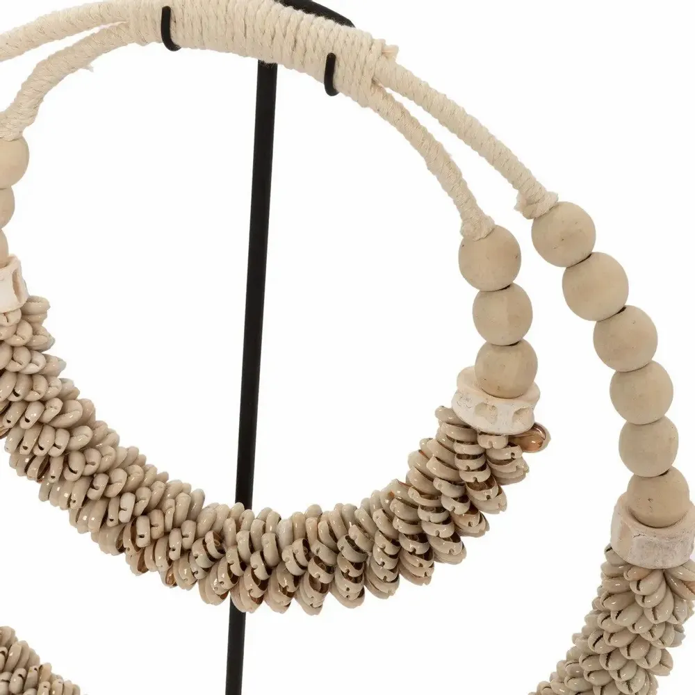 Sculptures, statuettes and miniatures - The Double Shell Necklace On Stand - Natural - BAZAR BIZAR LIVING