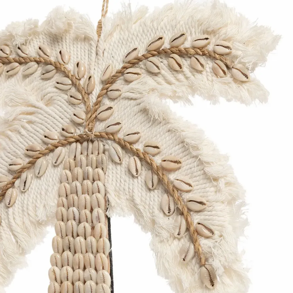 Other wall decoration - The Cotton Shell Palm Tree - White Natural - BAZAR BIZAR LIVING