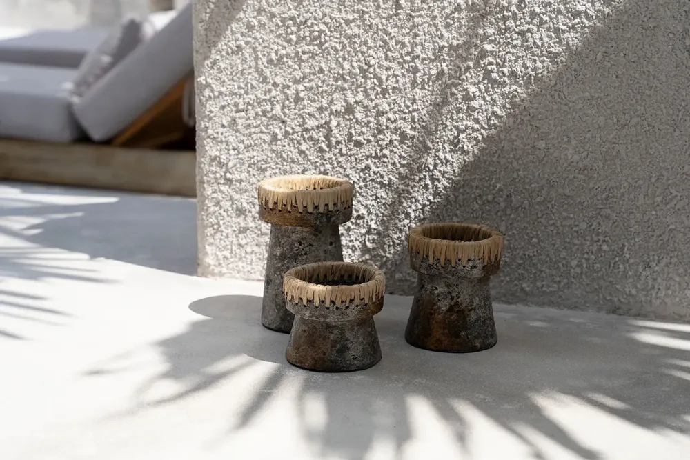 Candlesticks and candle holders - The Pretty Candle Holder - Antique Grey - S - BAZAR BIZAR LIVING