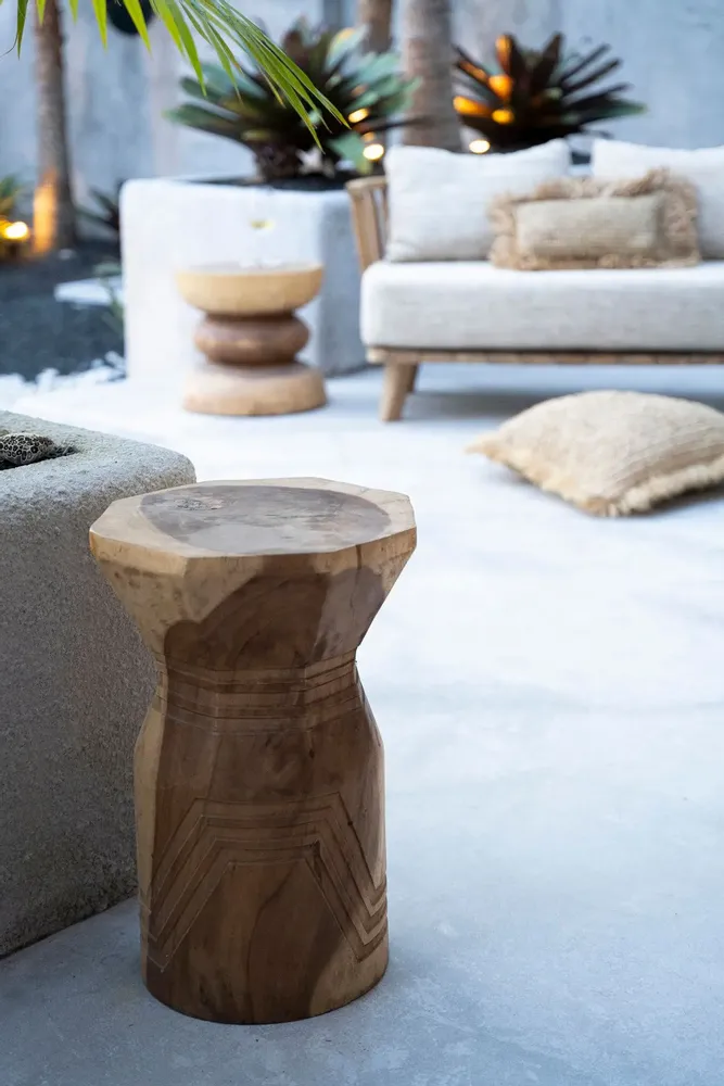 Stools - The Bloom Stool - Natural - BAZAR BIZAR LIVING