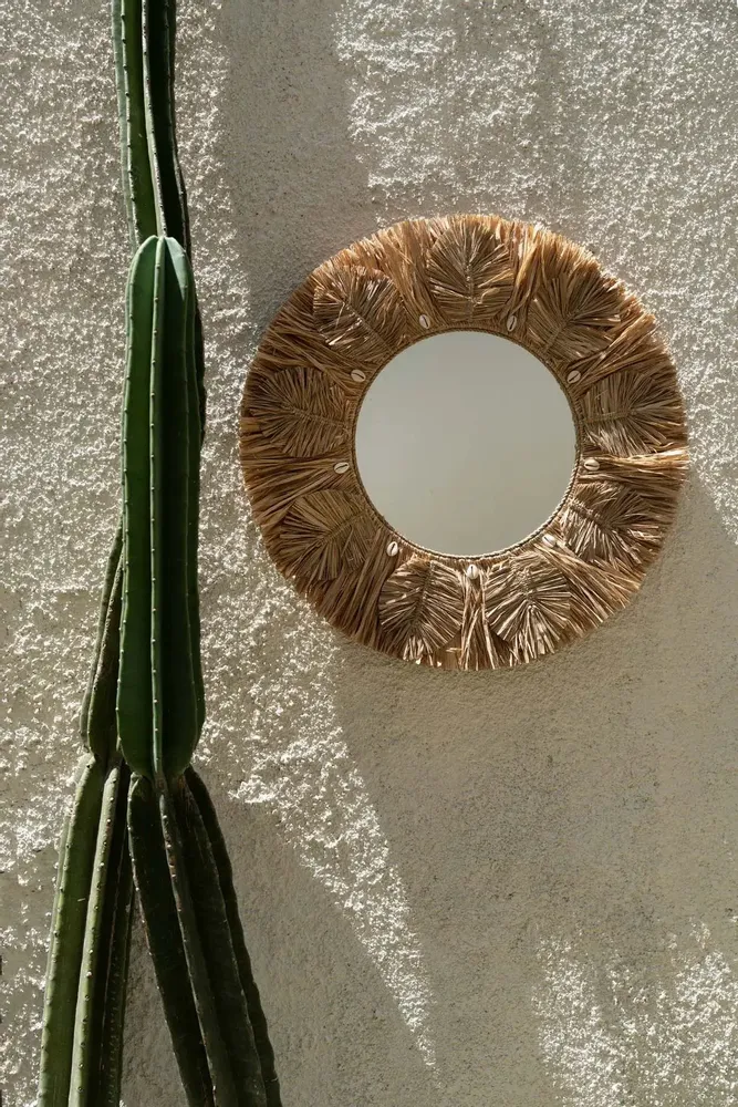 Mirrors - The Palm Tree Mirror - Natural - M - BAZAR BIZAR LIVING