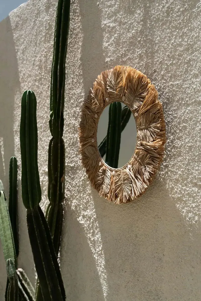 Mirrors - The Palm Tree Mirror - Natural - M - BAZAR BIZAR LIVING