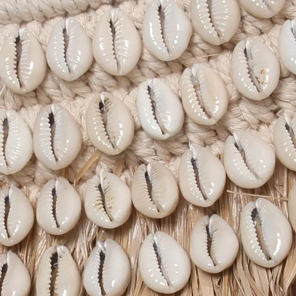 Miroirs - Le Miroir Raffia Cowrie - Blanc Naturel - BAZAR BIZAR LIVING