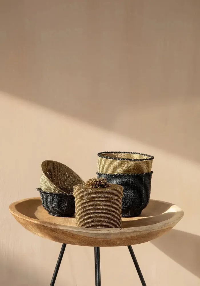 Objets de décoration - Le Bol Perlé Bas - Or - S - BAZAR BIZAR LIVING
