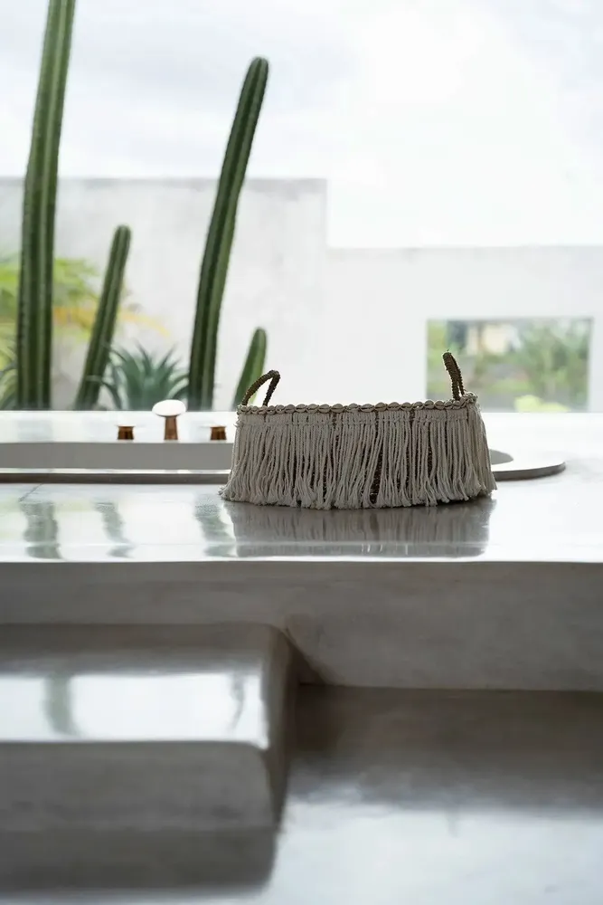 Corbeilles - Le Panier Boho Fringe - Blanc Naturel - BAZAR BIZAR LIVING