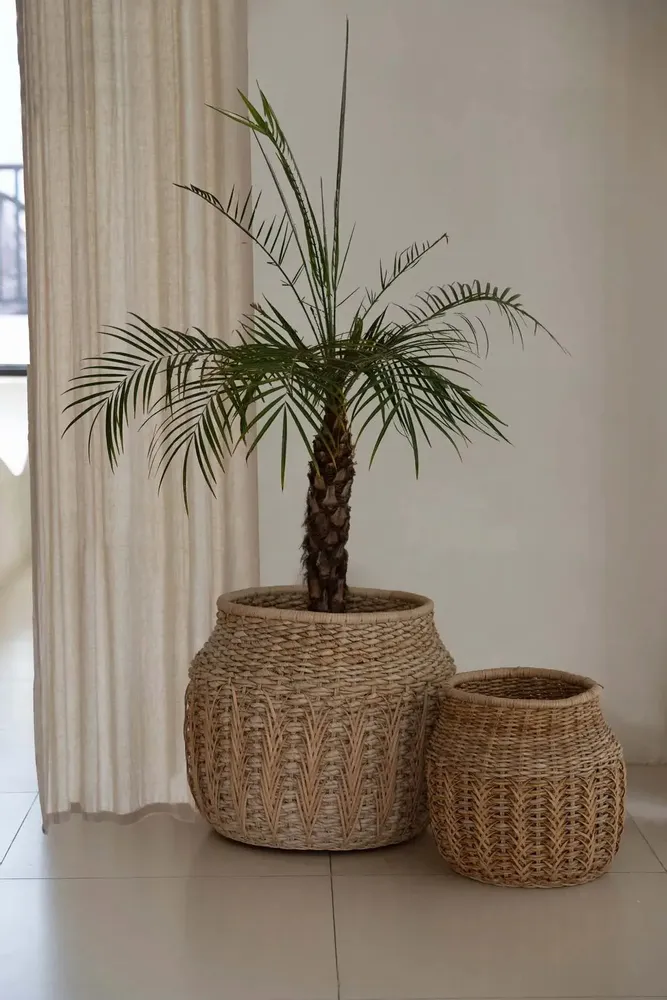 Baskets - The Luziru Basket - Natural - M - BAZAR BIZAR LIVING