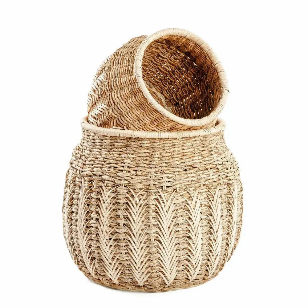Baskets - The Luziru Basket - Natural - M - BAZAR BIZAR LIVING
