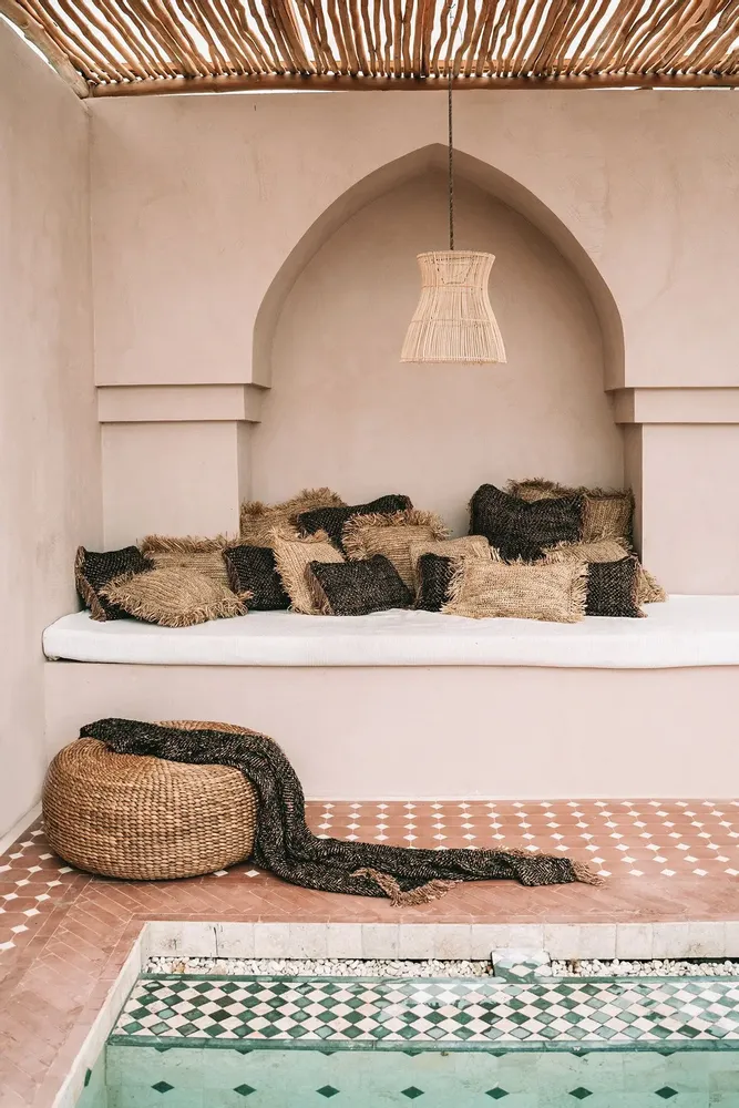 Ottomans - The Hyacinth Pouffe - Natural - M - BAZAR BIZAR LIVING