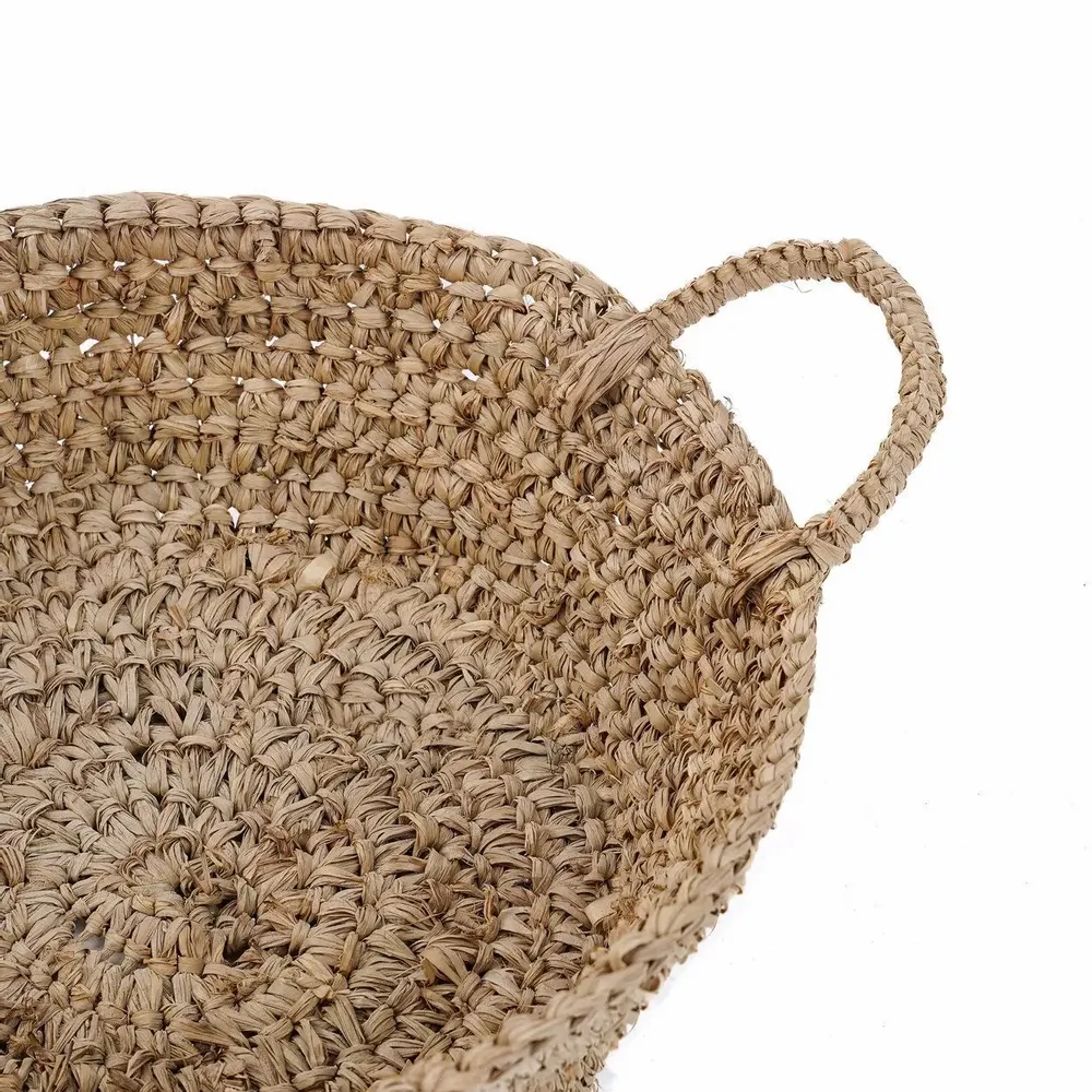 Caskets and boxes - The Raffia Basket Trays - Natural - S - BAZAR BIZAR LIVING