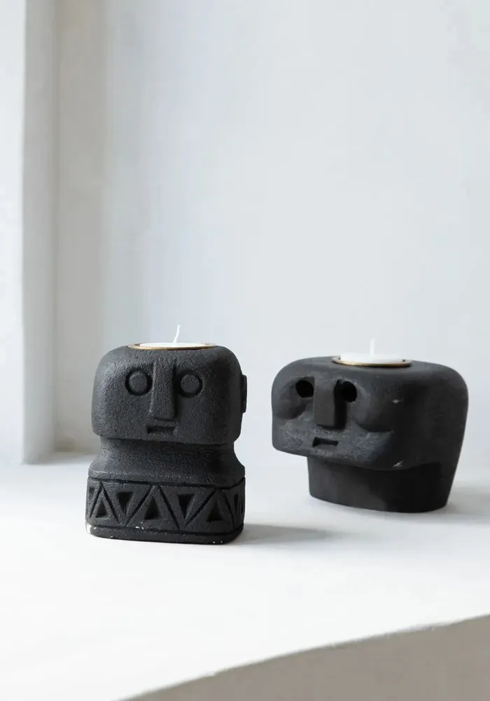 Candlesticks and candle holders - The Sumba Stone #27 Candle Holder - BAZAR BIZAR LIVING
