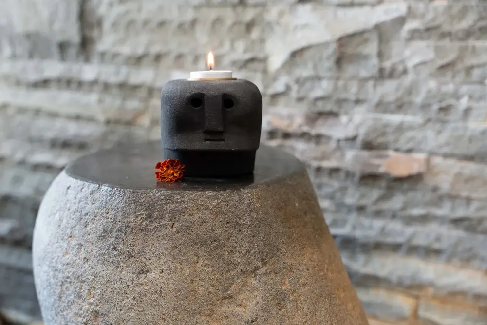 Candlesticks and candle holders - The Sumba Stone #27 Candle Holder - BAZAR BIZAR LIVING
