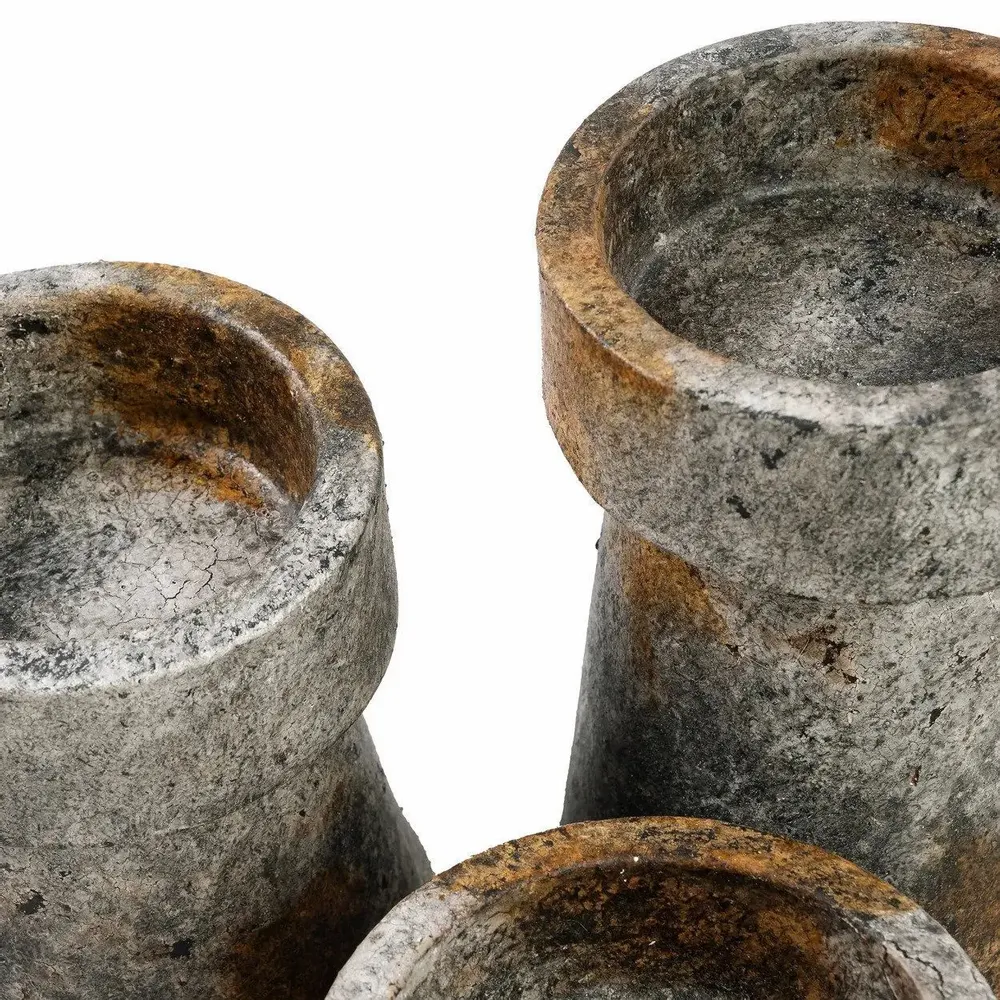 Bougeoirs et photophores  - Le Bougeoir Gypsy - Gris Antique - M - BAZAR BIZAR LIVING