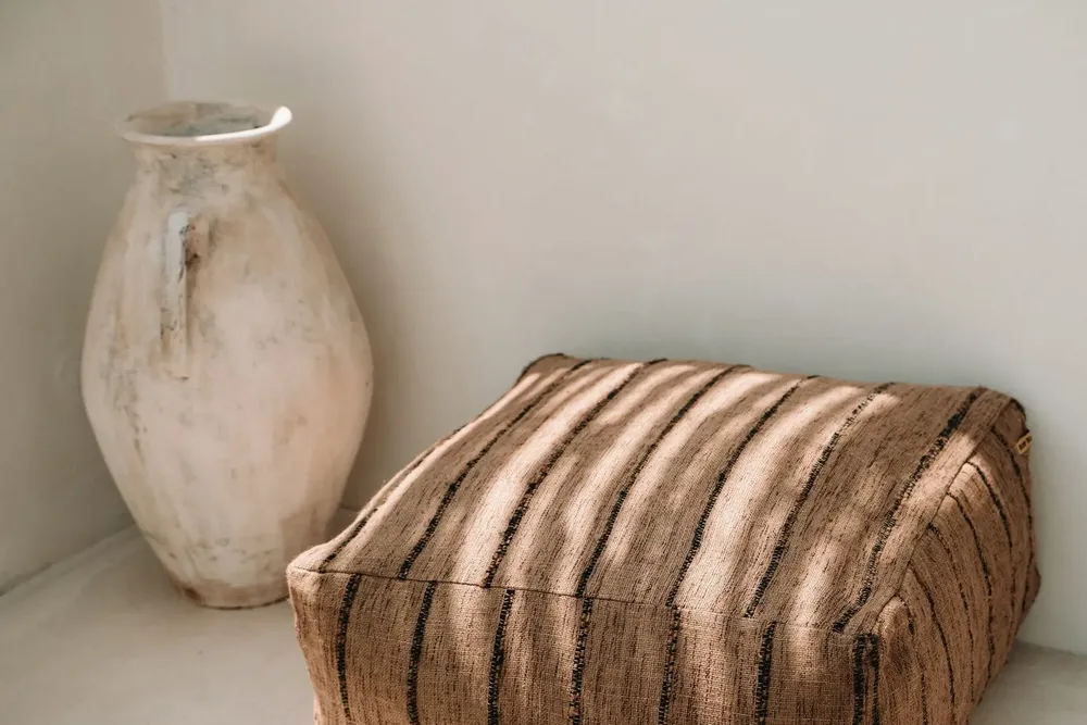 Poufs - Le Pouf Oh My Gee - Beige Noir - BAZAR BIZAR LIVING