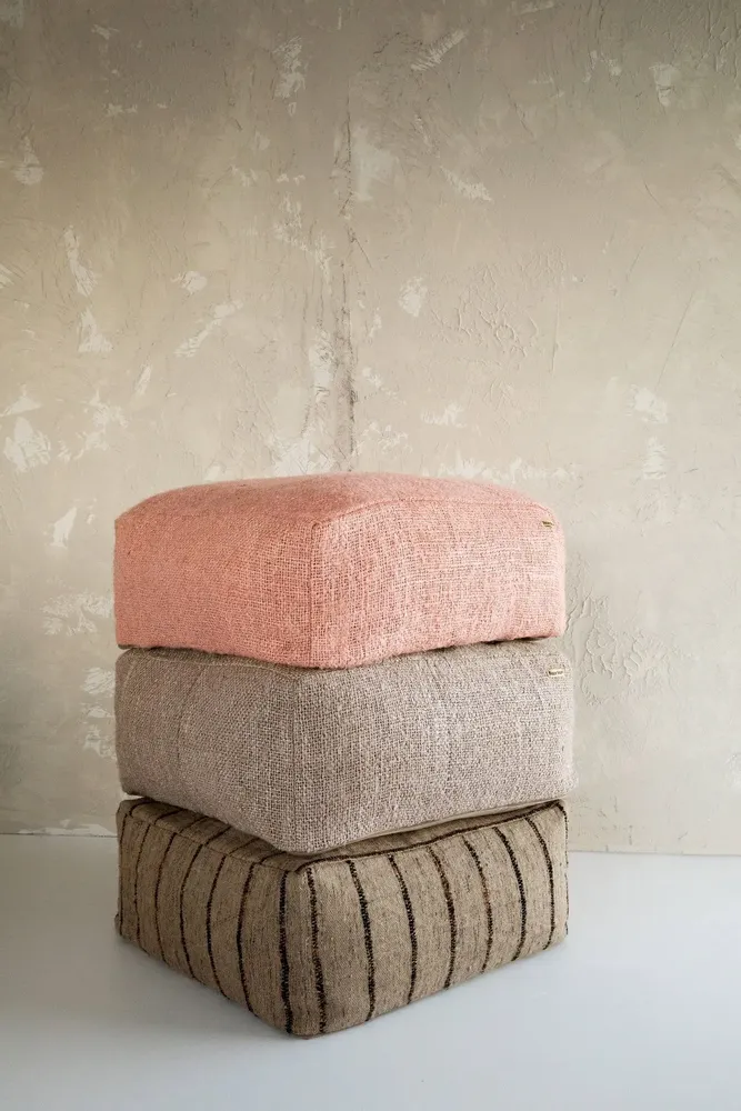 Poufs - Le Pouf Oh My Gee - Beige Noir - BAZAR BIZAR LIVING
