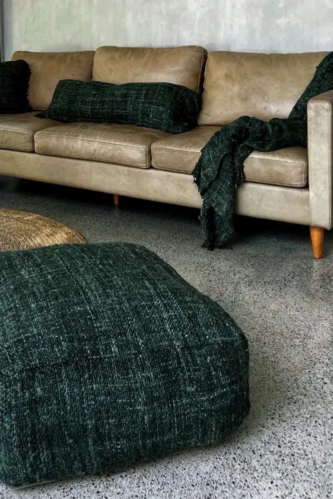 Ottomans - The Oh My Gee Pouffe - Forest Green - BAZAR BIZAR LIVING