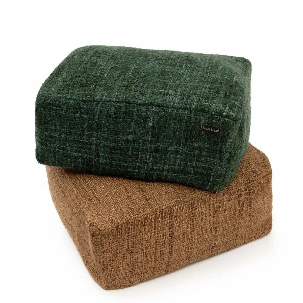 Ottomans - The Oh My Gee Pouffe - Forest Green - BAZAR BIZAR LIVING