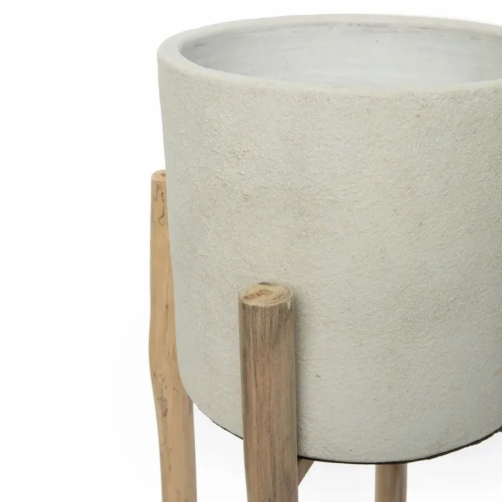 Flower pots - The Chalk High - Concrete Natural - L - BAZAR BIZAR LIVING